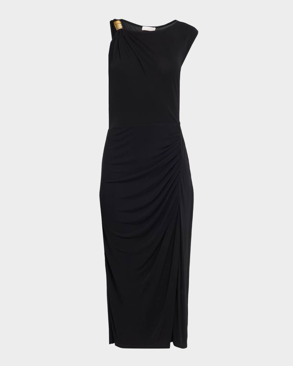 Leann One-Shoulder Sleeveless Midi Dress